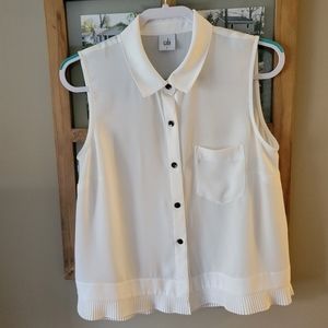 Cabi White sleevekess blouse